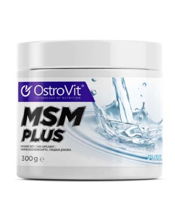 OSTROVIT MSM 300 г MSM обладает широким противовоспалительным действием, при этом эффективность его наиболее высока в лечении воспалительных заболеваний суставов. Последнее исследование показало, что данное вещество способствует более быстрому восстановлению после тренировок и помогает сохранять мышцы от разрушения.