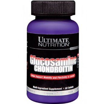 Ultimate Glucosamine &amp; Chondroitin (60 таблеток) Glucosamine & Chondroitin от Ultimate Nutrition - добавка для поддержания здоровья суставов и связок.