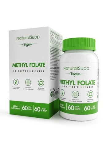 NATURALSUPP Vegan Methylfolate Метилфолат (60 капсул) NATURALSUPP Vegan Methylfolate Метилфолат (60 капсул)