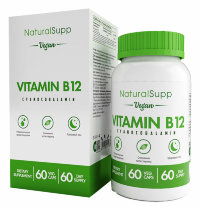NATURALSUPP Vegan Цианокобаламин Vitamin B-12  (60 капсул)
