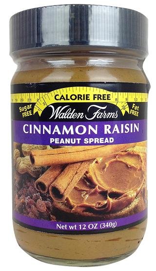Walden Farms Арахисовая паста с корицей и изюмом/Cinnamon Raisin Peanut Spread, банка (340гр) Диетическая арахисовая паста с корицей и изюмом