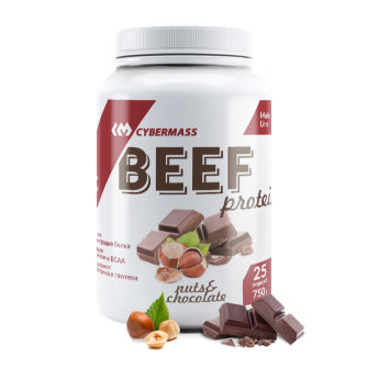 CYBERMASS Beef Protein 750 г Говяжий белок от CYBERMASS позволяет максимально увеличить потребление белка без добавления ненужного жира и холестерина в рацион. Содержит 98% чистого белка, натуральный витамин A, витамины B и витамин С.