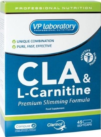 VP Lab CLA &amp; L-Carnitine 45 softcaps Среди средств для снижения веса возможно не найдется продуктов похожих на CLA L-Carnitine, уникальная комбинация которого состоит из двух наиболее популярных природных ингредиентов - конъюгированной линолевой кислоты и карнитина. Данное сочетание поможет быстро, эффективно и безопасно снизить вес. Данный продукт содержит запатентованные источники сырья, а именно Clarinol (США) и Carnipure (Швейцария), которые являются самыми эффективными и безопасными продуктами на рынке сегодня.