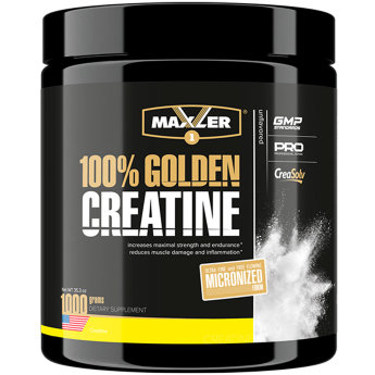 MAXLER USA 100% Golden Micronized Creatine (Банка) 1000 г Увеличение выносливости, рост объема мышц, положительное влияние на синтез белка, уменьшение боли в мышцах и восстановление после тренировок.