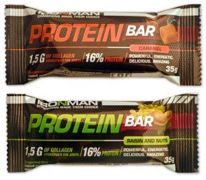 Ironman Protein Bar (35 г) Белки	16 г.
Коллаген	1,5 г.
Жиры	9 г.
Углеводы	48 г.
Энерг. ценность	340 кКал / 1420кДж.