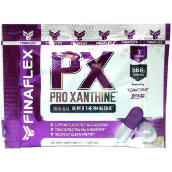 FINAFLEX PX White (Pro Xanthine) 1 порция Жиросжигатель от известной фармакологической компании FinaFlex. Средство отличается высоким качеством и доступной цены. Оно обеспечивает спортсменов всем необходимым для активного образа жизни, продолжительных и успешных тренировок.