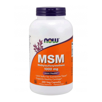 NOW MSM 1000 mg (240 вегкапсул) Метилсульфонилметан – это биодоступная транспортная молекула серы. Только мономеры МСМ, участвуя в синтезе белка, обеспечивают правильное молекулярное строение различных тканевых структур организма.