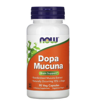 NOW Dopa Mucuna (90 вегкапcул) Биодобавка Dopa Mucuna – средство для поддержания настроения. В основе стандартизированный экстракт бобов Мукуна жгучая. Стимулирует появление чувства удовольствия.