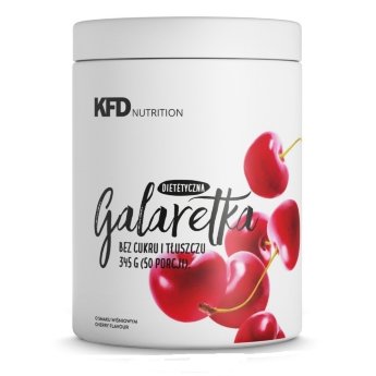 KFD Galaretka (345 гр) Диетическое желе Galaretka от KFD Nutrition характеризуется полным отсутствием сахара, жиров, а также искусственных наполнителей. В качестве красителя используется концентрат свекольного сока.