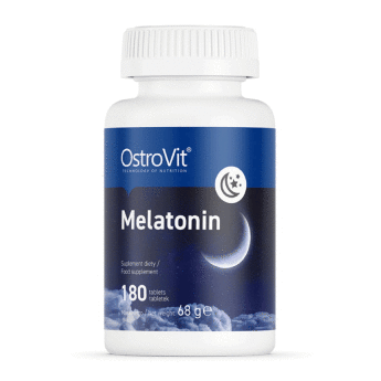 OSTROVIT Melatonin 1 мг 180 таблеток OstroVit Melatonin — это специальный гормон, что способен регулировать ритм человеческого сна и времени бодрствуя, при этом он также обладает большим рядом еще и особенных эффектов. Добавка OstroVit Melatonin способствуют быстрому укреплению всех костей.