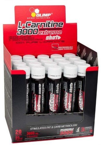 Olimp L-Carnitine 3000 Extreme Shot (20 ампула) L-карнитин - это соединение из двух аминокислот: лизина и метионина. Мы ежедневно употребляем L-карнитин с пищей
