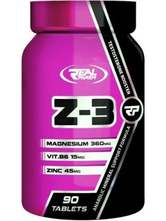 REAL PHARM Z3 (90 таблеток) Комбинация необходимых витаминов и минералов, обеспечивающая потребность организма в цинке, магнии и витамине В6.