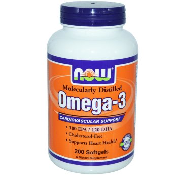 NOW Omega 3 200 кап Omega-3 / Омега-3 – жирные кислоты оказались особенно эффективны для снижения уровня атерогенных триглицеридов в крови, а также “плохого” холестерина – липопротеидов низкой плотности.