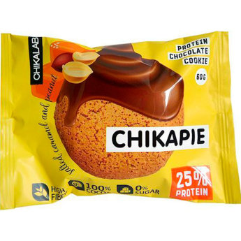 CHIKALAB Глазированное печенье CHIKAPIE с начинкой 60г CHIKAPIE — новое протеиновое печенье, покрытое молочным шоколадом с удивительной начинкой внутри, конечно же, без сахара!