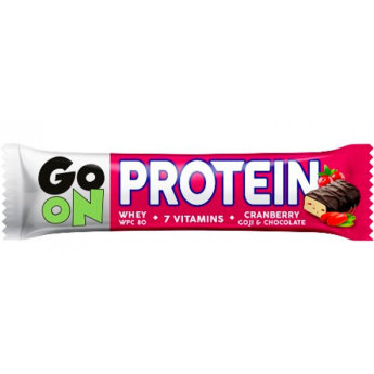 GO ON Protein Bar 20% 50 г Протеиновые батончики GoOn Protein Bar 20% предназначены для быстрого перекуса. Они способны заменить полноценный прием пищи, обеспечив при этом организм белками и углеводами. 