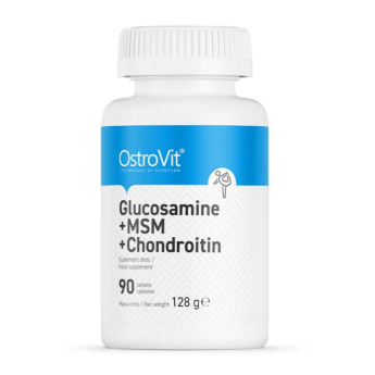OSTROVIT Glucosamine Chondroitin MSM 90 таб ​Комплекс глюкозамина, MSM и хондроитина для поддержания здоровья опорно-двигательного аппарата. Особенно рекомендуется физически активным людям, подверженным повышенным нагрузкам на суставы, страдающим заболеваниями опорно-двигательного аппарата или избыточным весом.