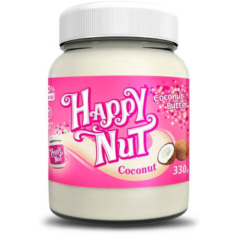 HAPPYNUT NEW Кокосовая паста 330 г Кокосовая паста Happy Nut от компании Happy Life - 100% натуральный продукт без консервантов и без сахара.
