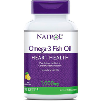 NATROL Omega-3 Fish Oil 1000 mg Лимонная (90 софтгелей) Источник омега-3 он невероятно полезен для работы сердца и мозга. Уменьшая уровень плохого холестерина, он поддерживает чистоту сосудов. Еще данный жир обладают сильными антиоксидантными свойствами.