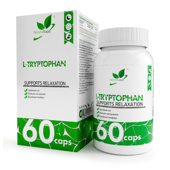 NATURALSUPP L-Tryptophan 500мг Триптофан (60 капсул) Способствует снижению веса, очищает организм от тяжелых металлов, нормализует работу кишечника.