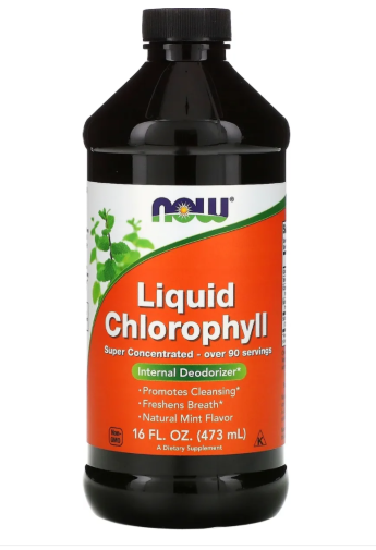 NOW Liquid Chlorophyll And Mint 473 мл NOW Liquid Chlorophyll And Mint 473 мл – биоактивная добавка, оказывающая общеукрепляющее воздействие на организм человека. Зелёные растения в равной степени полезны для всех млекопитающих. В особенности основной пигмент, с помощью которого флора осуществляет фотосинтез, – хлорофилл. Он положительно влияет на состав крови, помогает насытить клетки кислородом, оказывает антимикробный и противовирусный эффекты.