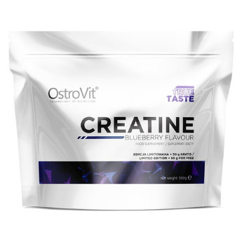 OSTROVIT Creatine Limited Edition Черника (пакет) 500+50 г Creatine от Ostrovit улучшает работу мышц во всех направлениях и для всех видов спорта как для силовых, так и скоростных дисциплинах. 