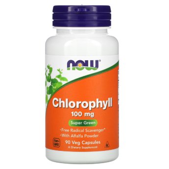 NOW Chlorophyll 100 мг (90 вегкапсул) Биодобавка NOW Foods Chlorophyll 100 mg 90 caps предназначена для нормализации работы иммунной, кроветворной, сердечно-сосудистой, нервной, пищеварительной, эндокринной, мочевыделительной, соединительной, гепатобилиарной систем. 