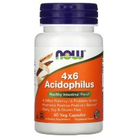 NOW 4x6 Acidophilus (60 вегкапсул)