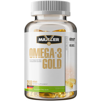 MAXLER EU Omega-3 Gold (240 софтгелей) Незаменимые жирные кислоты Омега-3 - одна из важнейших базовых добавок, которая должна быть в рационе каждого, кто заботится о своем здоровье.