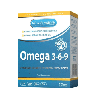 VP Lab Omega 3-6-9 (60 капсул) Omega 3-6-9 - это комбинация жирных кислот, которая способствует нормализации обмена веществ в организме. Улучшает работу сердечно-сосудистой системы.  
