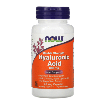 NOW Hyaluronic Acid 100 мг 2x Plus (60 вегкапсул) Hyaluronic Acid от Now Foods - это препарат для поддержки здоровья кожи, суставов, хрящей и связок в качестве пищевой добавки. Помогает при болях в суставах, оказывает противовоспалительный эффект.