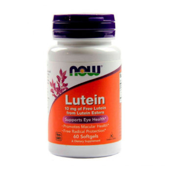 NOW Lutein 10 mg (60 софтгелей) Биологически активная добавка содержит лютеин, необходимый для защиты тканей, повышает остроту зрения.