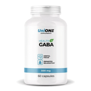 UniONE GABA 500mg (60 капсул) UniONE GABA улучшает процессы метаболизма тканей головного мозга, повышает продуктивность мышления. Аминокислота стимулирует синтез белка.