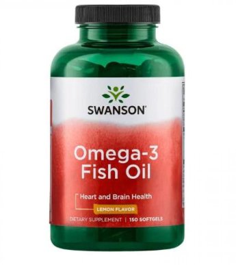 SWANSON Omega-3 Fish Oil Lemon Flavor (150 софтгелей) SWANSON Omega-3 Fish Oil Lemon Flavor (150 софтгелей)