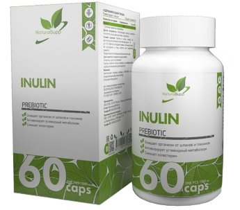 NATURALSUPP Inulin Инулин 500мг (60 капсул) NaturalSupp Inulin - комплексная пищевая добавка, активные вещества которой способствуют размножению полезных бактерий.