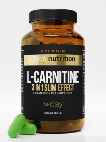 ATECH PREMIUM L-Carnitine Plus Green Tea (60 капсул) Это мощный комплекс, созданный из трёх компонентов для снижения веса и повышения метаболизма. Л-Карнитин - увеличивает жировой обмен, снабжая организм энергией, а так же способствует снижению уровня холестерина в крови. 