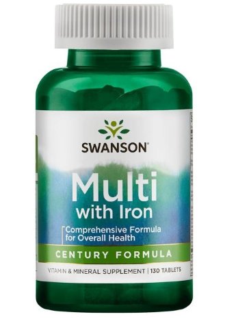 SWANSON Multi W/Iron Century Formula (130 таблеток) SWANSON Multi W/Iron Century Formula (130 таблеток)