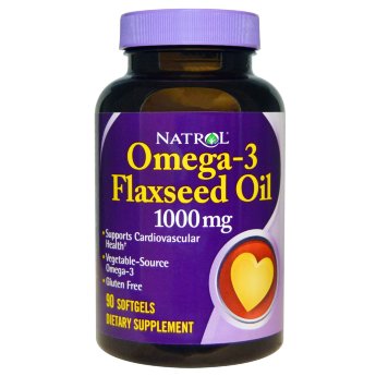 NATROL Flax Seed Oil 1000 mg (90 капсул) Льняное масло является богатым источником Омега-3 жирных кислот и альфа-линоленовой кислоты, которая необходима для широкого спектра биологических процессов. Льняное масло Natrol изготавливается без использования химических гексана растворителей.