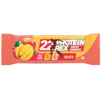 PROTEIN REX Батончик 20% Fruit Energy 40 г Питательный протеиновый батончик с высоким содержанием высококачественных белков. В состав входят натуральные фрукты. Отличный способ утолить голод на протяжении всего дня.