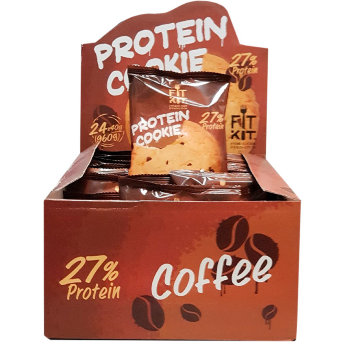 FIT KIT Protein Cookie 40 г (24шт коробка) Протеиновое печенье Protein Cookie производителя спортивного питания Fit Kit. Полезный и здоровый перекус в течение дня. В каждой порции 11 грамм высококачественного белка.