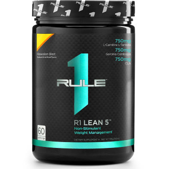 RULE ONE Lean5 (60 порций) Пятикомпонентная формула комплекса R1 Lean 5 от Rule 1 поможет вам эффективно и безопасно сжигать лишний жир. Многие жиросжигающие комплексы содержат большое количество кофеина или других мощных стимуляторов. В составе данного комплекса их нет.