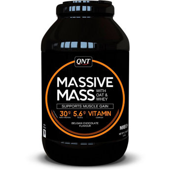 QNT Massive Mass 2,7 кг QNT MASSIVE MASS - продукт, разработанный для спортсмена, который ищет добавки для поддержания и развития мышечной массы. Формула была разработана исследовательской группой QNT, чтобы объединить наиболее эффективные ингредиенты для достижения оптимальных результатов с точки зрения мышечного развития и поддержания.