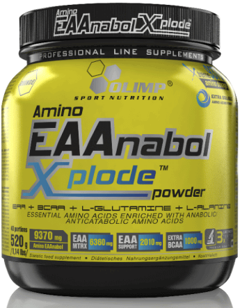 Olimp Amino EAAnabol Xplode Powder (40 порций) EAAnabol Xplode Powder - это комплекс на основе ЕАА, BCAA, L-глутамина и L-аланина.