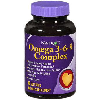 NATROL Omega 3-6-9 complex (90 капсул) Omega 3-6-9 – комплекс незаменимых жирных кислот высочайшего качества. Он состоит из смеси концетрированного рыбьего жира, богатого EPA и DHA (эйкозапентаеновая и докозагексаеновая кислоты), масла огуречника с высоким содержанием линолевой кислоты, и льняного масла (источник олеиновой кислоты).