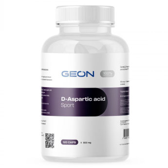 GEON D-Aspartic Acid 120 кап «Д-Аспарагиновая кислота Спорт» от GEON повышает уровень выработку тестостерона и гормона роста, способствует увеличению сухой мышечной массы, увеличивает силу и выносливость во время тренировки.