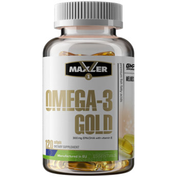 MAXLER EU Omega-3 Gold (120 софтгелей) Omega- 3 Gold поможет удовлетворить потребность в полезных незаменимых жирных кислотах, которые служат профилактикой сердечно-сосудистых заболеваний, воспалений суставов, улучшают зрение, состояние кожи и волос. Также, продукт способствует повышению обмена веществ, снижению аппетита и нормализации веса.