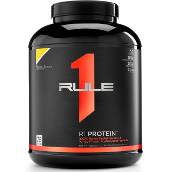 RULE ONE Protein Большая банка оранжевый 2290 г Rule One R1 Protein – это флагманский протеин в линейке данного бренда. Его формулу составляют сывороточные изолят и гидролизат, в которых нет простых сахаров, жиров, углеводов, лактозы и других ненужных в период сушки или диеты ингредиентов.