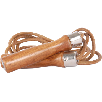 Скакалки Title Wooden (titrope01) Скакалки TITLE Wooden Handle Leather Speed Rope.