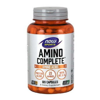 NOW Amino Complete (120 капсул) NOW® Amino Complete™ – источник важнейших сбалансированных аминокислот.  Оказывает разностороннее положительное воздействие на организм, связанное с влиянием содержащихся в нём аминокислот на различные функции организма​.