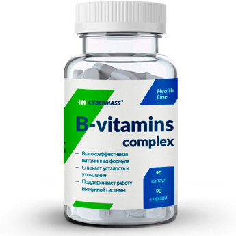 CYBERMASS B-Vitamins Complex (90 капсул) Сбалансированный CyberMass B-Vitamins complex снабжает организм всеми необходимыми витаминами группы B.