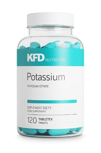 KFD Potassium 120 таб Potas KFD - это пищевая добавка, содержащие 350 мг ионов калия в одной таблетке. Источник калия в биодоступной форме - калия цитрат.